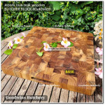 Cutting board BUTCHER BLOCK SQUARE 40x40x4cm +/-4.3kg talenan kayu jati Jepara